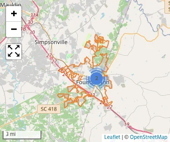 Area schools map